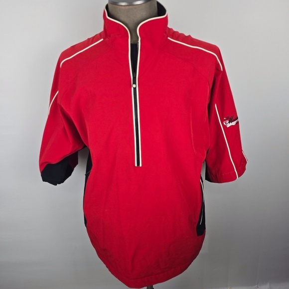 DRYJOYS FOOTJOY Mens L Golf Tour Collection Pullover Jacket S/S Windbreaker - Picture 1 of 11